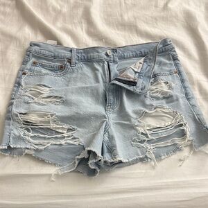 American Rag Light Blue Ripped Jean Shorts